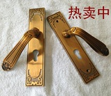 门锁把手 房门锁室内 家用实木门执手锁黄古铜色欧式仿古卧室锁具