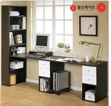 韩式简约家用书柜组合双人电脑桌儿童书桌书架书橱写字台办公桌子
