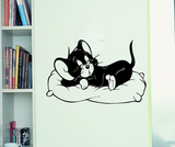 贪睡的汤姆猫  儿童房卡通可爱时尚家居装饰墙贴 猫和老鼠