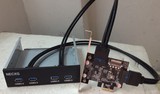 PCI-E转USB3.0扩展卡PCIE转20/19PIN第三代NEC主控自恢复防护包邮