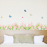 包邮婚房卧室墙贴墙纸贴画床头浪漫温馨地脚线踢脚线壁画贴纸塑料