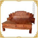 仿古中式红木家具全实木床 非洲黄花梨木步步高大床 限时特价