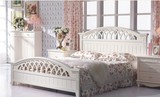 品牌实木韩式田园白色双人床婚床欧式床公主床儿童床1.8米松木床