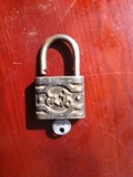 老式铁锁 古董铁锁汉高铁锁 钥匙后配 正常使用