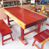 非洲红花梨大板桌实木原木红木茶桌书桌餐桌画案茶台茶板家具现货