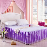 婚庆蕾丝床裙紫色韩式公主床套床罩床笠1.5米1.8米蕾丝淑女床裙