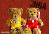 正版 毛绒玩具 泰迪熊 NBA 姚明熊 公仔 科比熊 球衣熊 礼物 特价