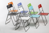 塑料培训椅子折叠椅钢折椅靠背椅会议展会学生宿舍必备包邮