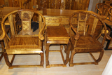 中式古典 家具 金丝楠木 全纹 金丝楠 圈椅 皇冠椅 皇宫椅 三件套