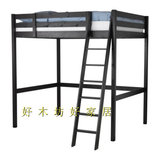 广州实木家具/松木高架床/儿童组合床/双层床/黑色/厂家支持定做
