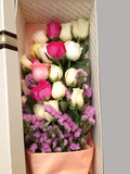 19朵玫瑰花礼盒情人节花束礼物送女友武汉鲜花店同城鲜花速递