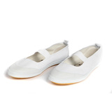 正品山东鲁泰9805 一字体操鞋儿童学生舞蹈鞋松紧带平跟橡胶鞋