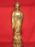 纯铜佛像·高40cm西方三圣/阿弥陀佛/站姿铜佛像(包邮）