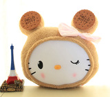 正版可爱Hello Kitty凯蒂猫抱枕靠垫枕头KT猫暖手捂粉色猫咪女生