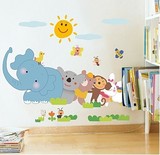 卡通迷你车 儿童房幼儿园墙壁贴纸 可移除可爱儿童卧室背景墙贴画