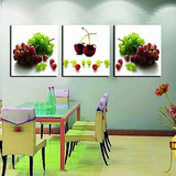 水果三联装饰画创意个性餐厅挂画北欧简约墙壁画饭桌背景饰品拼画