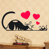 蔷依艺术贴 新品特价儿童房玄关楼梯走廊装饰卡通墙贴 猫和老鼠
