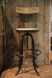特价美式复古仿锈吧台椅做旧高脚椅铁艺旋转升降吧椅实木酒吧椅凳