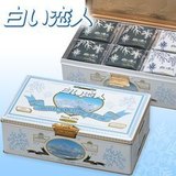 情人节 日本 北海道 白色恋人 巧克力 饼干 54枚 豪华铁 盒装