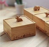 ZAKKA桌面木质储物盒 可爱动物复古木盒 创意收纳盒 饰品盒