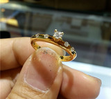 欧洲定制款 香港精致工艺 18K黄金镶嵌钻石戒指 皇冠形 已出欣赏