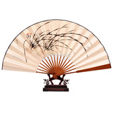 王星记扇8寸手绘白纸扇子 中国风高档纸扇和风工艺折扇女 男式扇