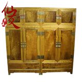 中式古典家具/金丝楠木顶箱柜/明式素面独板/实木大衣柜/储物柜
