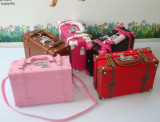 韩国女复古密码手提箱行李箱化妆箱结婚庆小皮箱黑粉红白棕米12寸