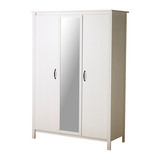 IKEA无锡宜家家居专业代购ikea布鲁萨里衣柜带3个门, 白色正品