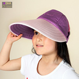 黛秀爱儿童帽防紫外线亲子帽女童遮阳帽夏天防晒大沿帽户外太阳帽