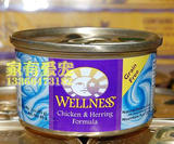 美国Wellness 无谷全天然猫罐头 鸡肉+鲱鱼 85G（原装正品保真）