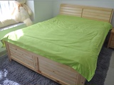 松木床实木床1.8米 现代简约 实木榻榻米床 时尚双人床松木家具床