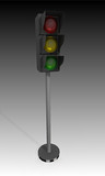[777纸模型] 道路交通信号灯 含2个 城市场景模型