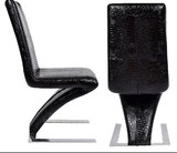 个性餐椅现代简约黑白美人鱼餐桌椅时尚创意客厅靠背椅餐厅PU椅子