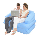 吉龙双人充气沙发 单人气垫座椅懒人沙发床 植绒简易沙发休闲椅子