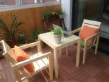环保实木制方桌椅/户外加厚方桌椅/休闲阳台桌椅 庭院桌椅 休闲桌