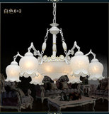 客厅吊灯简欧式灯具餐厅吊灯田园水晶吸顶美式饰铁艺术简约卧室灯