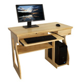 家用学习书桌写字台进口环保樟子松纯实木1米长台式电脑桌