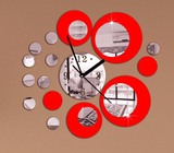 包邮时尚创意家居钟表 客厅镜面创意个性简约挂钟亚克力挂钟墙贴