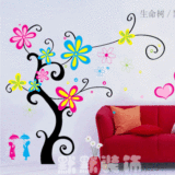 原创六色配 电视背景墙 墙画 手绘风大型墙贴 爱情树  shb001