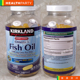 美国原装Kirkland Signature高浓度肠溶型浓缩 鱼油180粒 每日1粒