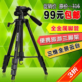 文凡FP-800单反相机DV摄像机便携三脚架佳能600D 650D尼康三角架