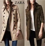 zara正品女装风衣2015女式冬装新款修身显瘦外套秋季韩版女装外套