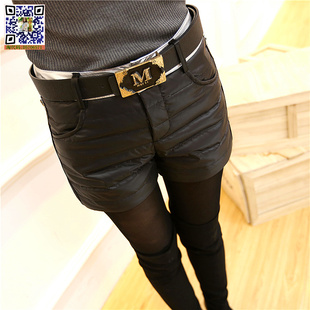 2013新款羽绒<em>短裤女式秋冬</em>韩版<em>大码</em>羽绒裤拼