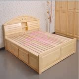 特价包邮实木床松木双人床1.5箱体床1.2米儿童床1.8高箱床储物床