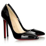 经典款欧美CL红底高跟女鞋子裸色黑色尖头羊皮单鞋12cm