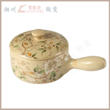 韩式陶瓷砂锅1升孕妇锅耐热保温柄锅明火电磁炉专用奶锅砂锅