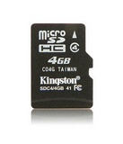 正品特价 金斯顿TF4GB闪存卡 Micro SD 4g手机内存卡 存储卡特价