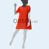 欧洲站ORSO褶皱晚礼服裙三宅短袖t恤夏季衬衣薄款打底衫大码女装