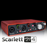 Focusrite Scarlett 2i4 USB声卡 配音 专业录音声卡 音频接口